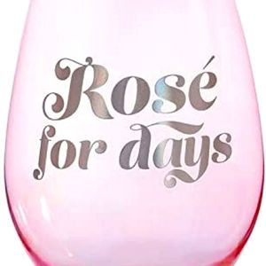 NEW- 30 oz Stemless Wine Glass, Rose for Days by Slant